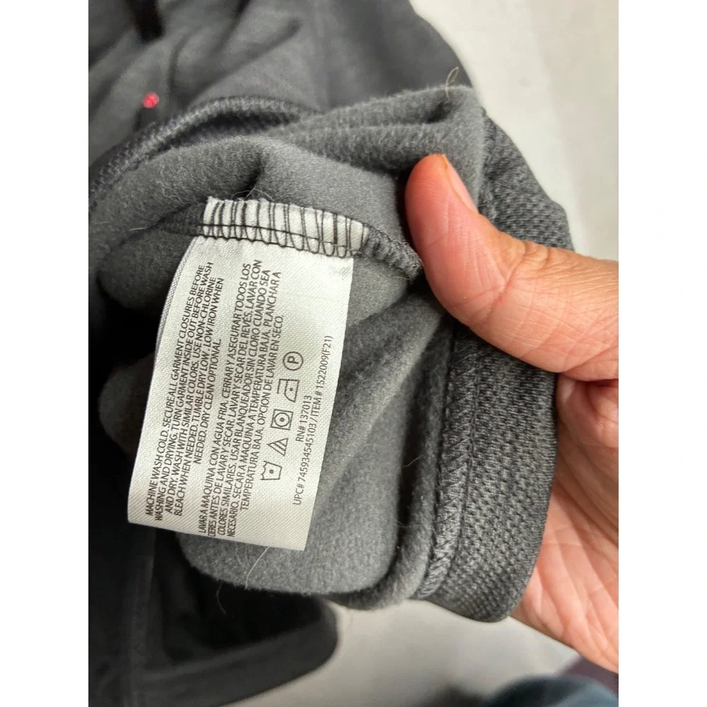 Orvis Mens Full Zip Fleece‎ Jacket Charcoal Gray Black Contrast Medium 1522009
